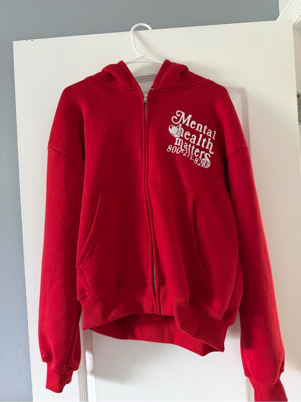 men’s Euphoric mental health matters zip up hoodie